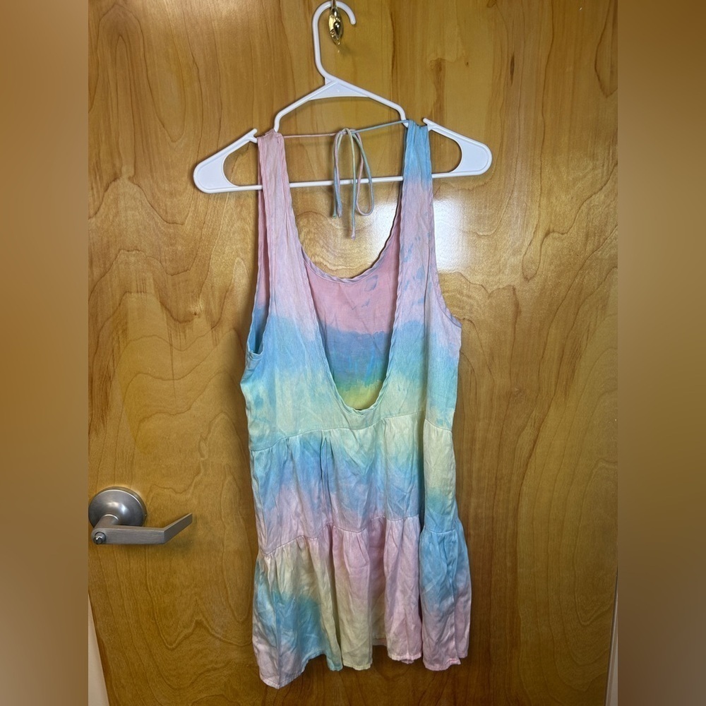 Multicolor Sleeveless Tie-Dye Dress - Picture 3 of 4